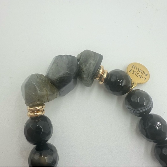 Kinsley Armelle BLACK OBSIDIAN and LABRADORITE COAL BRACELET - Picture 7 of 7